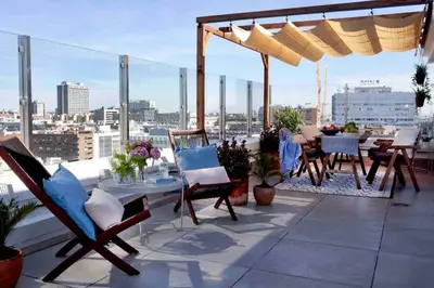 Un balcón o terraza de Wishome-Ático en Bernabéu con gran terraza