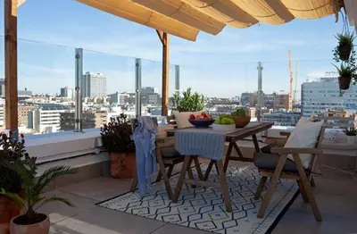 Un balcón o terraza de Wishome-Ático en Bernabéu con gran terraza