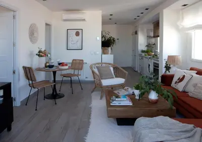 Zona de estar de Wishome-Ático en Bernabéu con gran terraza