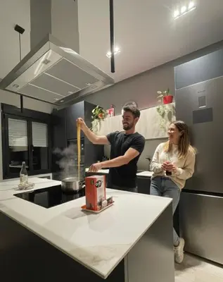 Una cocina o zona de cocina en En el corazón de Madrid, casa Moderna