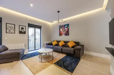 Zona de estar de En el corazón de Madrid, casa Moderna