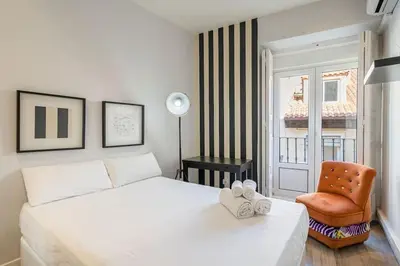 Cama o camas de una habitación en Nice flat in Malasaña, near Gran Vía-ESCOR