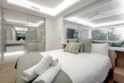 Cama o camas de una habitación en Chamberí Living - Nuevos Apartamentos de Lujo