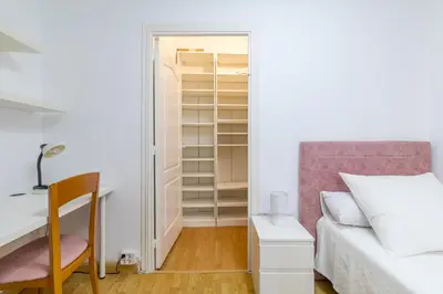 Cama o camas de una habitación en Apartamento confortable y funcional en Vallecas
