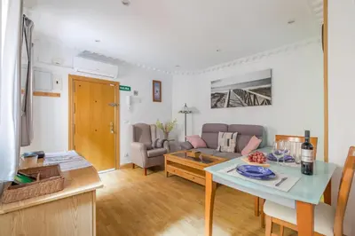 Zona de estar de Apartamento confortable y funcional en Vallecas