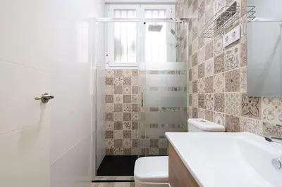 Un baño de Nice flat at street level - Madrid Río Tri-Pedrero