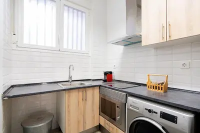 Una cocina o zona de cocina en Nice flat at street level - Madrid Río Tri-Pedrero
