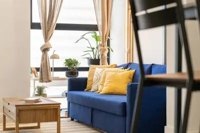 Zona de estar de Moderno loft en Ronda de Segovia-1