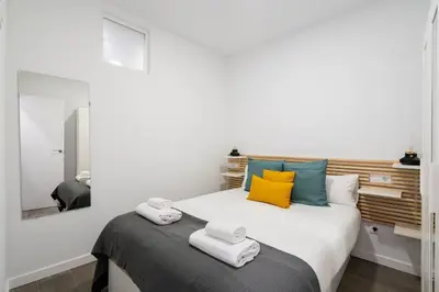 Cama o camas de una habitación en Nice apartment in the center of Madrid-S-EL-VERDE