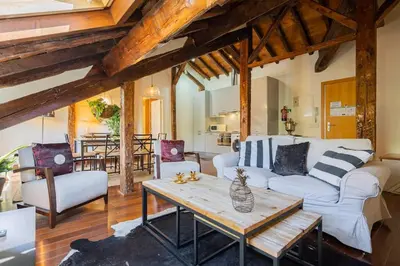 Zona de estar de Calm and bright apartment, center La Latina D.ALB