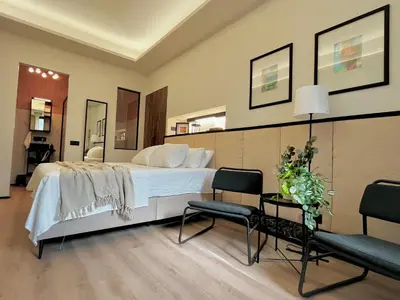 Cama o camas de una habitación en Retiro Studio