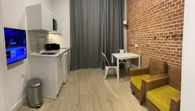 Una cocina o zona de cocina en Brand NEW Studio Centro, Atocha - Museums