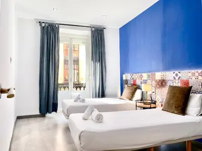 Cama o camas de una habitación en Puerta del Sol Center - 6 dormitorios en el Centro de Madrid