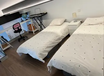 Cama o camas de una habitación en Remanso de luz y silencio en la Puerta del Sol