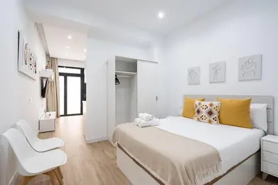 Cama o camas de una habitación en Apartamento acogedor y cómodo en Guindalera GUAD-D