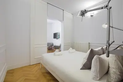 Cama o camas de una habitación en Lavapies Center - Apartamento de 1 dormitorio