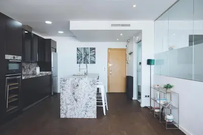 Una cocina o zona de cocina en Apartamento Plaza España Calle Princesa