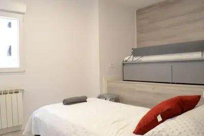 Cama o camas de una habitación en Bonito Apartamento Madrid Rio