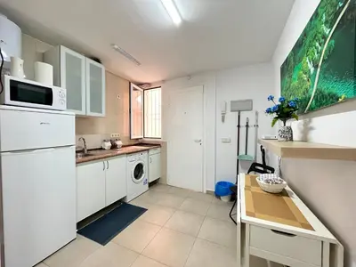Una cocina o zona de cocina en Estudio Acogedor Amparo Temporal