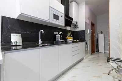 Una cocina o zona de cocina en Lovely Apartment in Gran Via Madrid