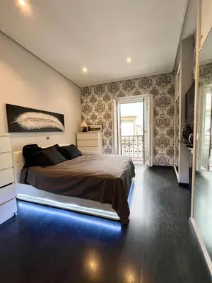 Cama o camas de una habitación en Apartamento en centro de Madrid