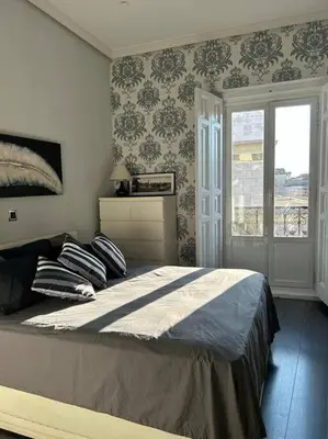 Cama o camas de una habitación en Apartamento en centro de Madrid