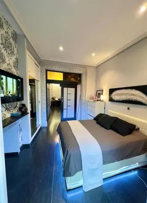 Cama o camas de una habitación en Apartamento en centro de Madrid