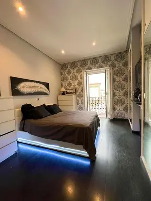 Cama o camas de una habitación en Apartamento en centro de Madrid