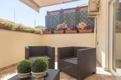 Zona de estar de Loft con Terraza Madrid Salitre Temporal