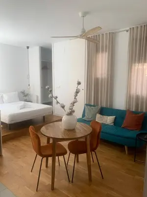 Cama o camas de una habitación en Estudio ideal en Chamberí