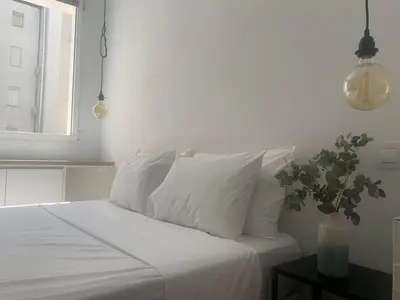 Cama o camas de una habitación en Estudio ideal en Chamberí