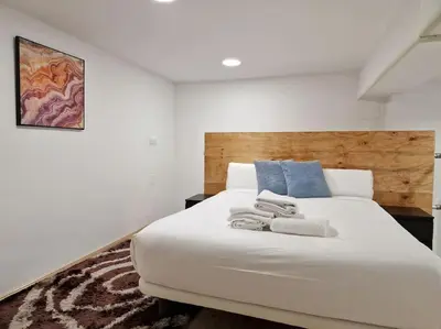Cama o camas de una habitación en Seco calle, precisos Loft super equipado cerca de metro Pacífico
