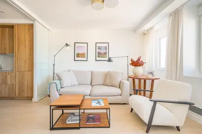 Zona de estar de Plaza España Luxury Apt