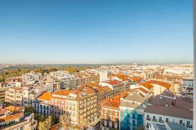 Vista general de Madrid o vista desde el apartamento