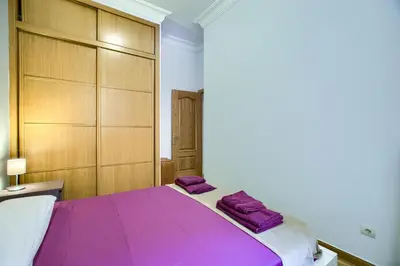 Cama o camas de una habitación en Apartamento en centro histórico