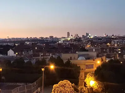 Vista general de Madrid o vista desde el apartamento