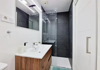 Un baño de Apartamentos Manzanares 'Madrid Rio'