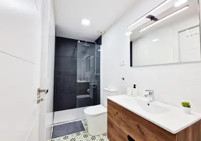 Un baño de Apartamentos Manzanares 'Madrid Rio'