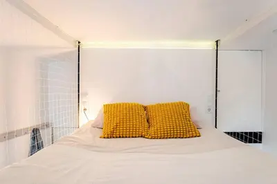 Cama o camas de una habitación en Apartamento con encanto en Malasaña