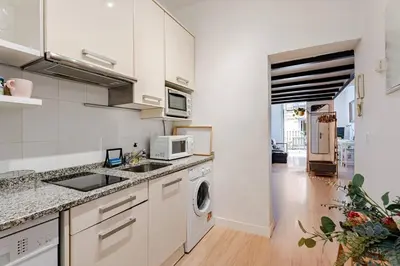 Una cocina o zona de cocina en Apartamento con encanto en Malasaña