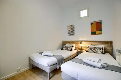 Cama o camas de una habitación en Charming Anton Martin Market