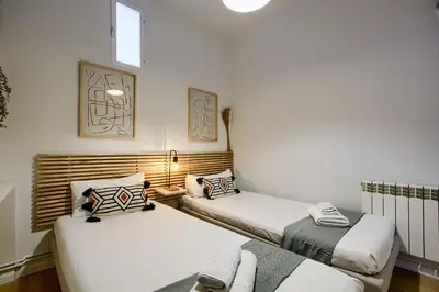 Cama o camas de una habitación en Charming Anton Martin Market