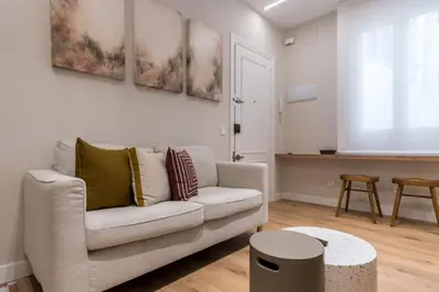 Zona de estar de Cozy studio with 1 bathroom - Chamberí