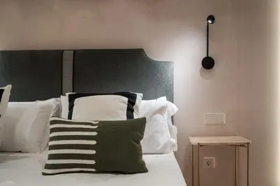 Cama o camas de una habitación en Cozy studio with 1 bathroom - Chamberí