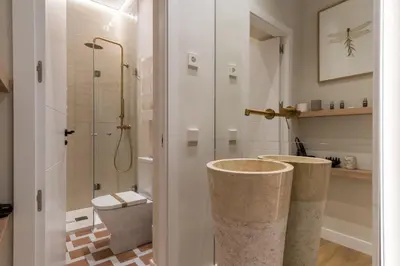 Un baño de Cozy studio with 1 bathroom - Chamberí