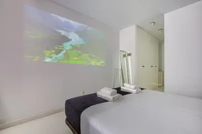 Cama o camas de una habitación en Plaza España Princesa - Apartamento de 1 dormitorio