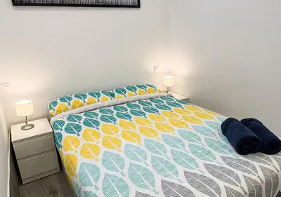 Cama o camas de una habitación en Apartamento Altimiras 'Las Ventas'