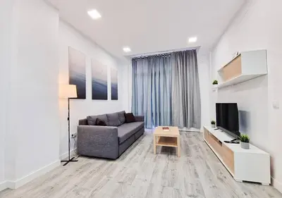 Una televisión o centro de entretenimiento en Apartamento Altimiras 'Las Ventas'