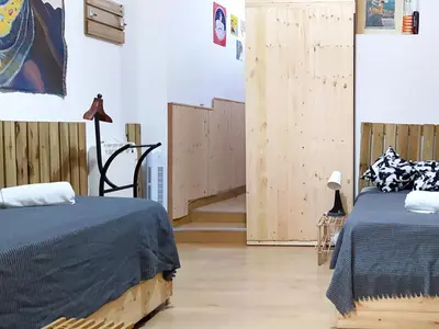 Cama o camas de una habitación en Apartamento independiente en el corazón de la ciudad