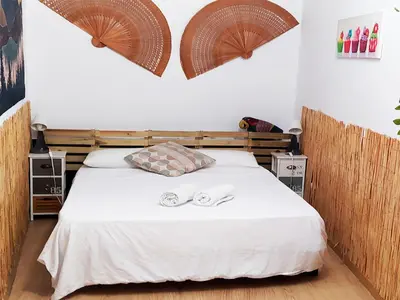 Cama o camas de una habitación en Apartamento independiente en el corazón de la ciudad